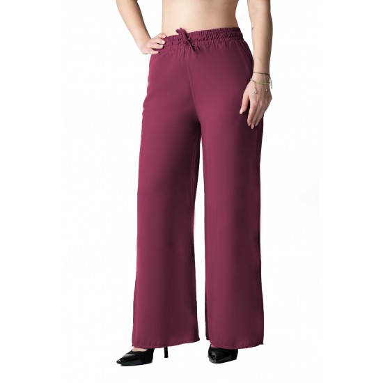 Pantaloni Dama Grena Din Bumbac Subtire Larg De Vara Camila Pantaloni Dama Grena Din Bumbac Subtire Larg De Vara Camila